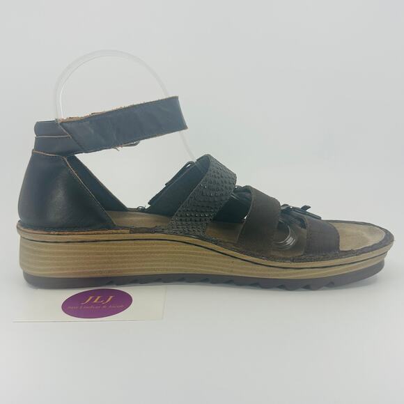 Naot Women's Begonia Mine Brown/Hash Suede Gladiator Sandals Size 40 EU/ 9 US - Picture 7 of 11